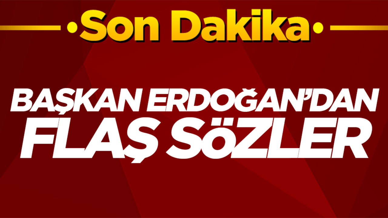 Başkan Erdoğan'dan flaş sözler