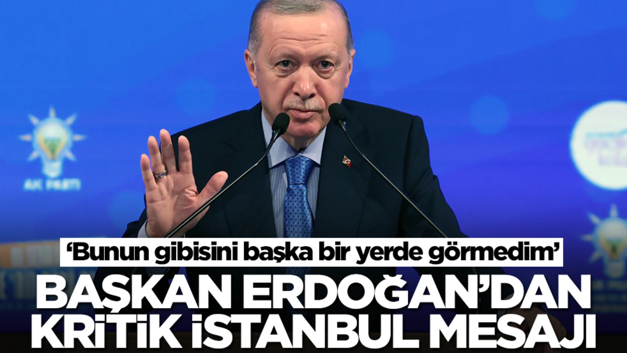 Başkan Erdoğan'dan kritik İstanbul mesajı: Böylesini başka bir yerde görmedim