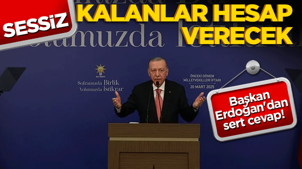 Başkan Erdoğan'dan sert cevap! Sessiz kalanlar hesap verecek