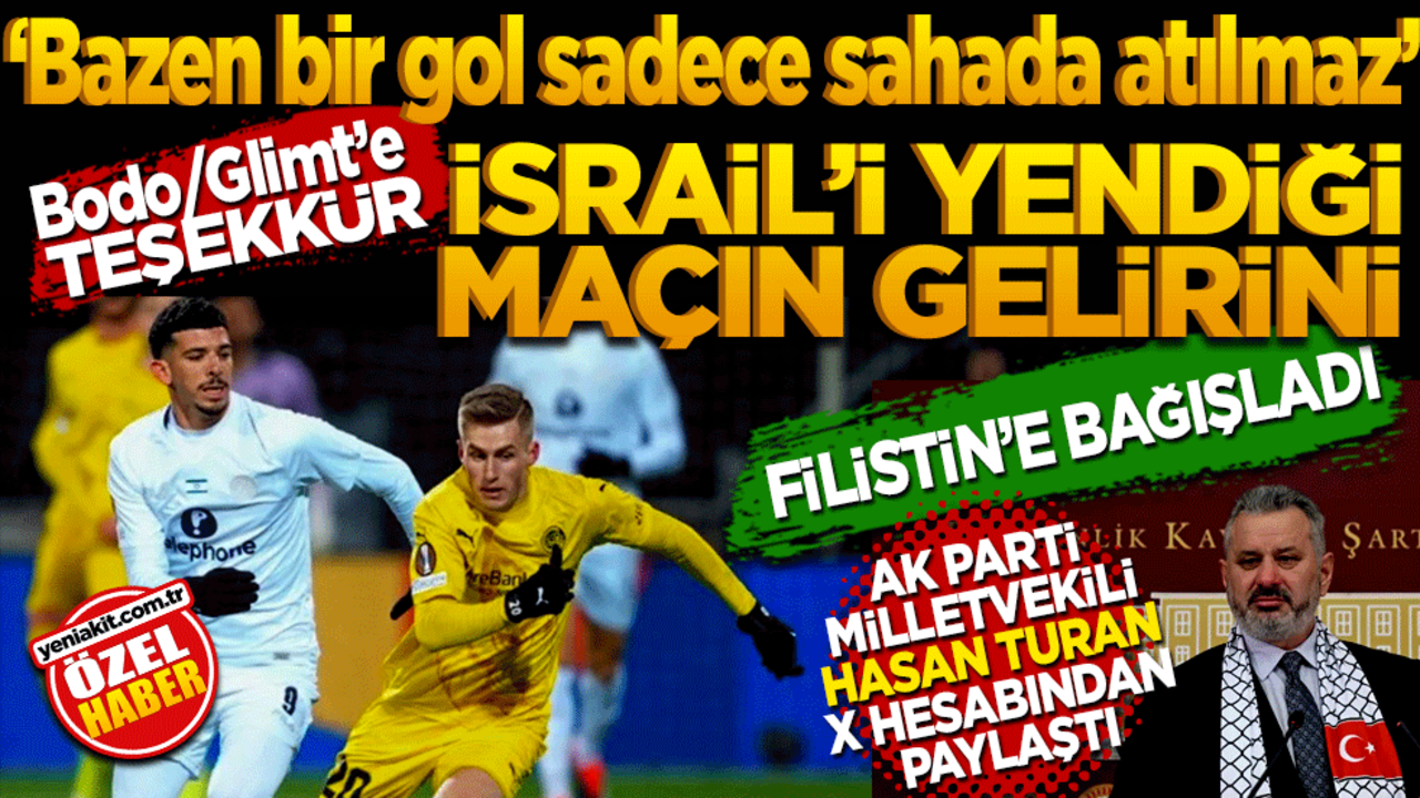 Bazen bir gol sadece sahada atılmaz! İsrail’i yendiği maçın gelirini Filistin’e bağışladı. Hasan Turan x hesabından paylaştı