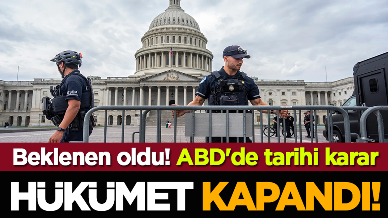 Beklenen oldu! ABD'de tarihi karar: Hükümet kapandı!