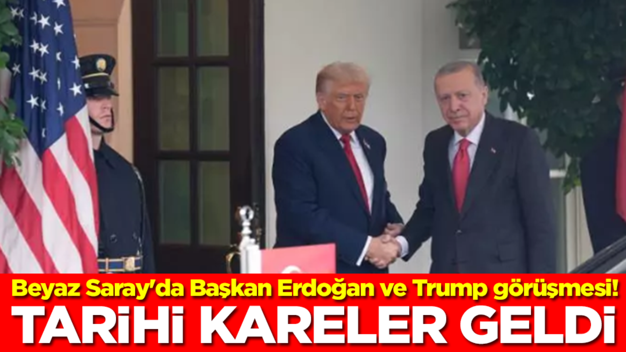 Beyaz Saray'da Başkan Erdoğan ve Trump görüşmesi! Tarihi kareler geldi