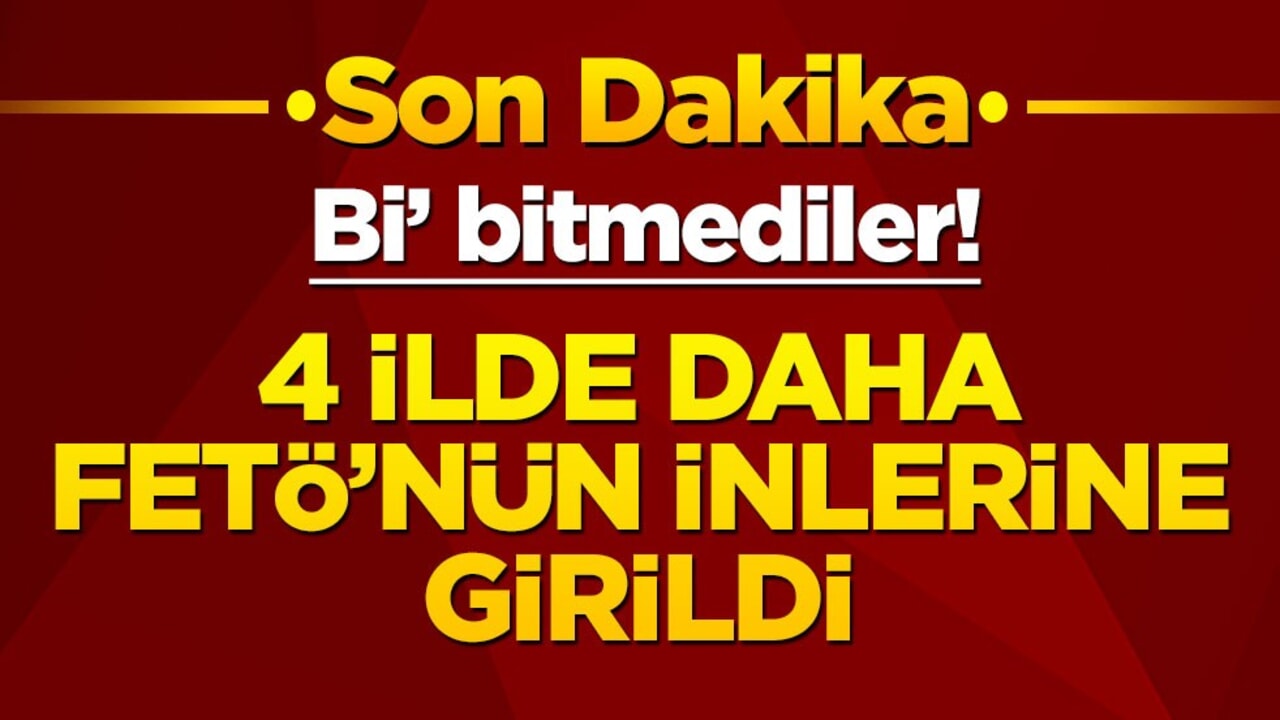 Bi' bitmediler! 4 ilde FETÖ'nün inlerine girildi: Gözaltılar var