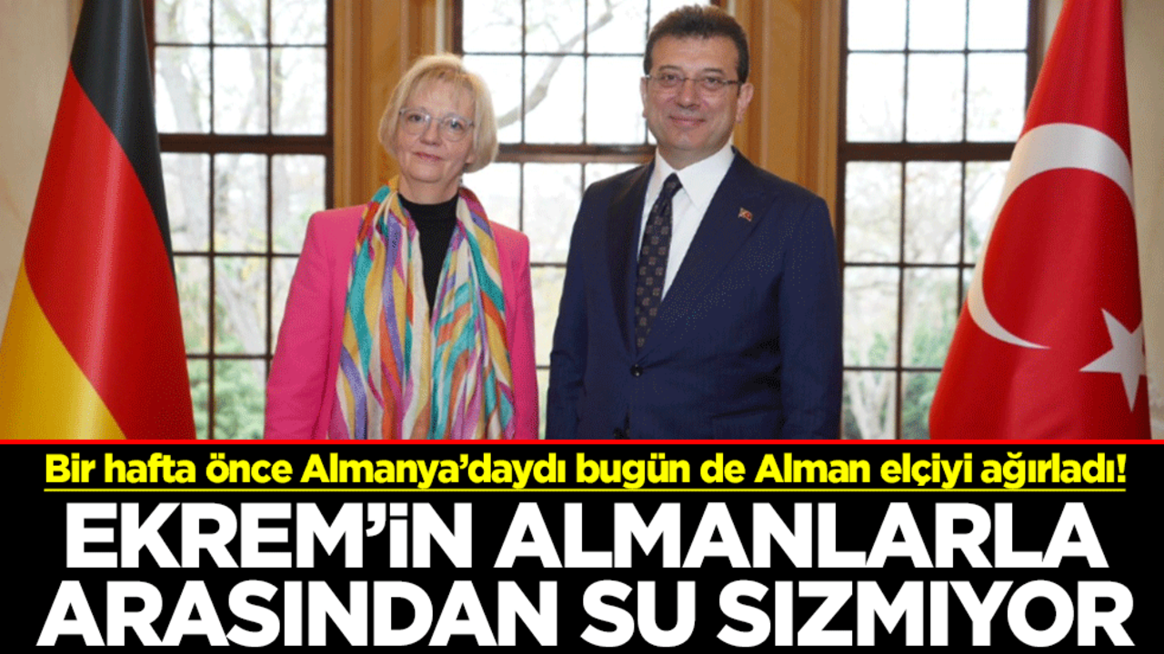 Bir hafta önce Almanya’daydı bugün de Alman elçiyi ağırladı! Ekrem’in Almanlarla arasından su sızmıyor