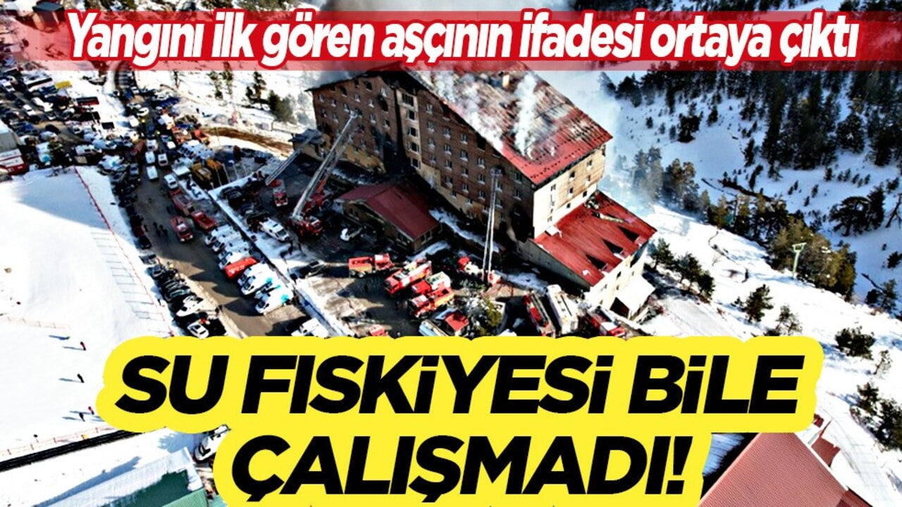 Bolu Kartalkaya'daki yangını ilk gören aşçı konuştu:' Söndürmeye yarar su fıskiyesi çalışmadı'