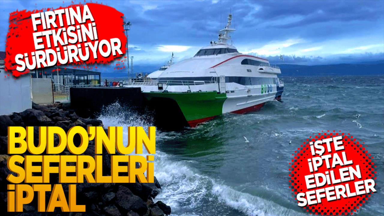 BUDO'nun bazı seferleri iptal edildi