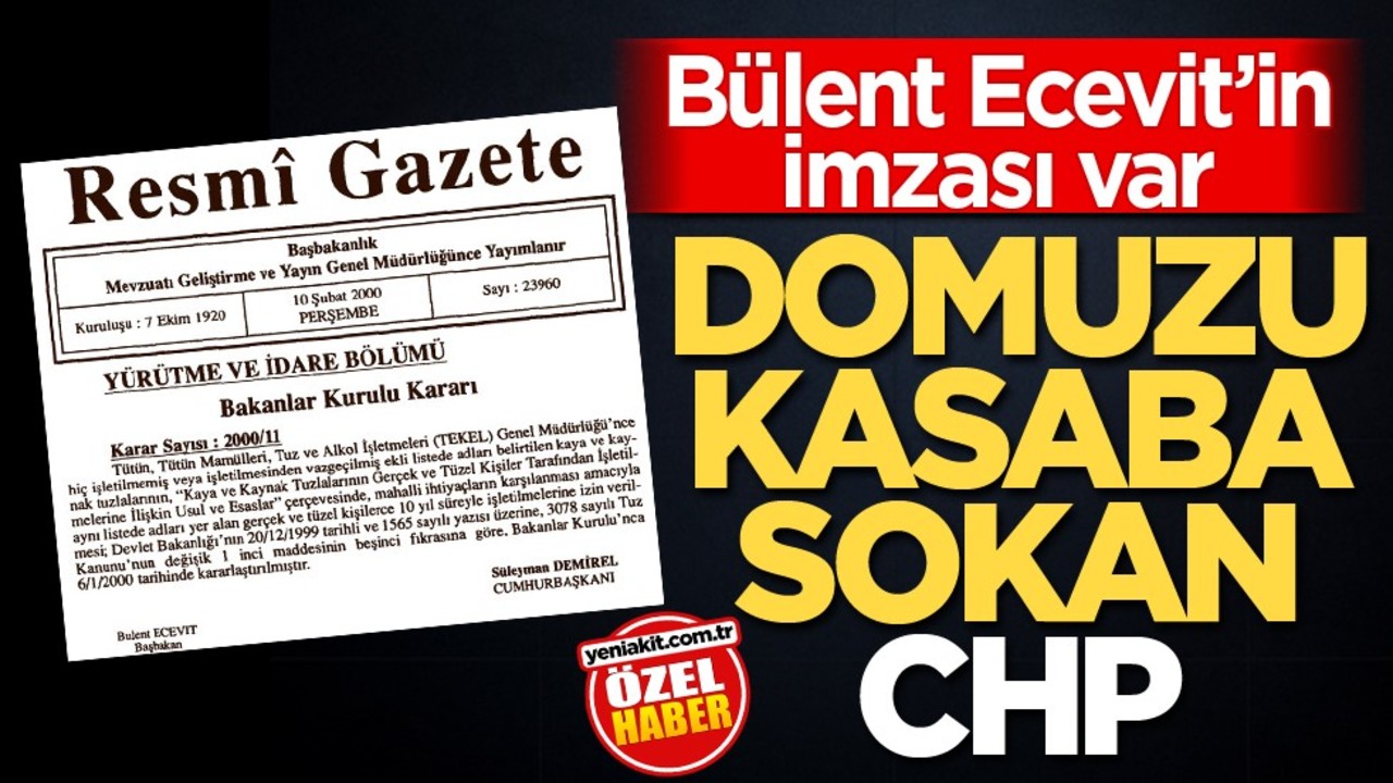 Bülent Ecevit’in imzası var! Domuzu kasaba sokan CHP
