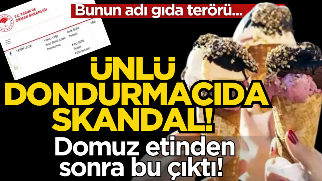 Bunun adı gıda terörü! Domuz etinden sonra ünlü dondurmacının skandalı da patladı