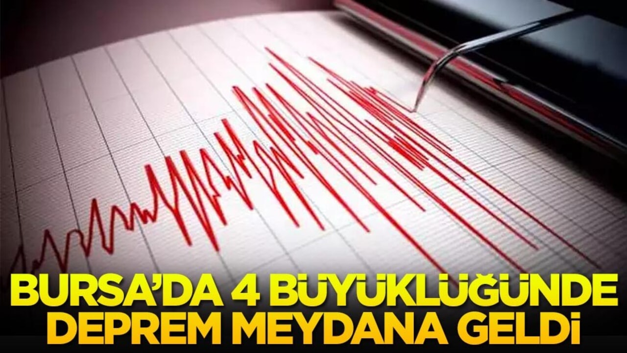 Bursa'da 4 büyüklüğünde deprem meydana geldi