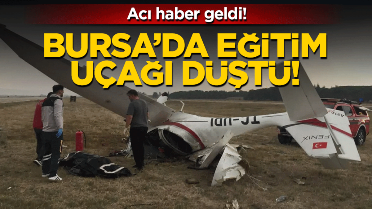 Bursa'da eğitim uçağı düştü!