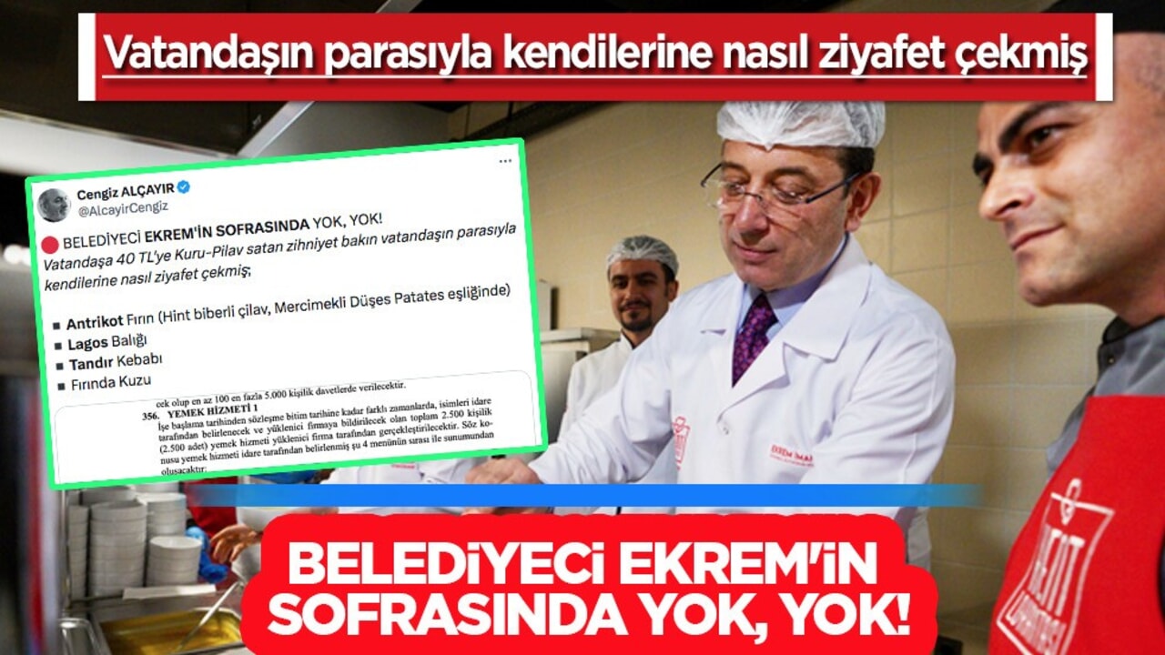 Çalışana musakka, yöneticiye antrikot! Olmaaaz... Bak Ekrem antrikotu, hem de fırında, nasıl yaptırmış