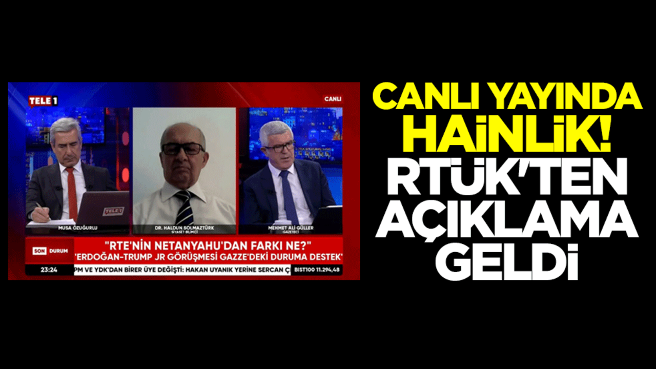 Canlı yayında hainlik! RTÜK'ten açıklama geldi