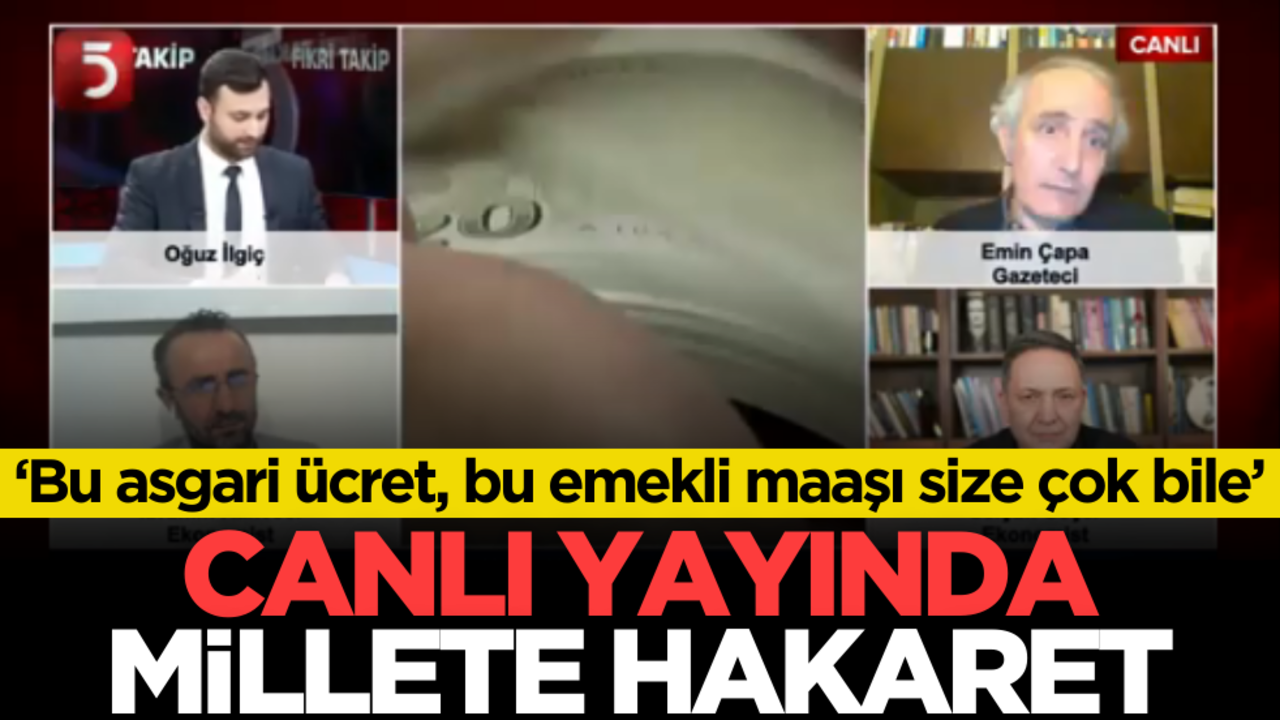 Canlı yayında millete hakaret! ‘Bu asgari ücret, bu emekli maaşı size çok bile’