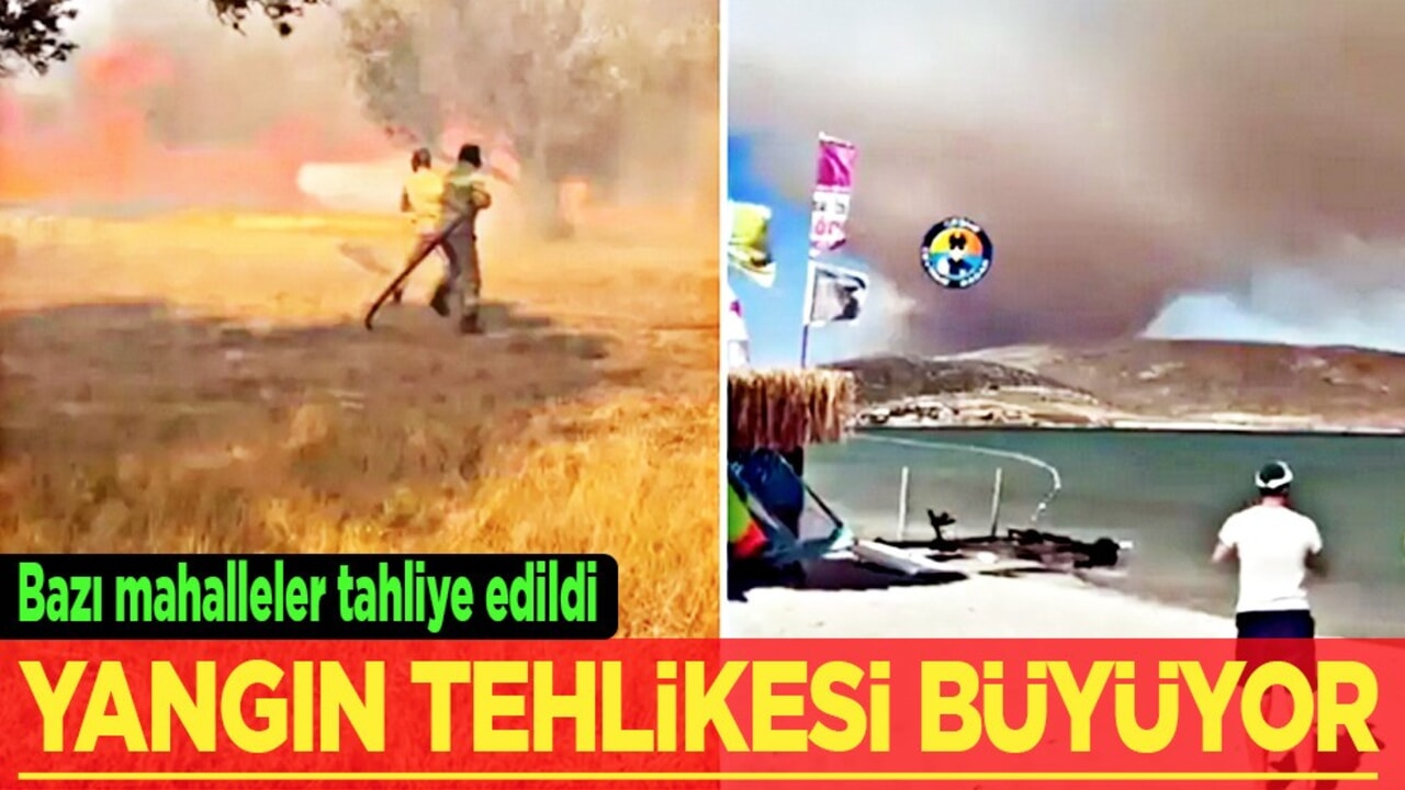 Çeşme ve Urla'da yangın: Arazöz, uçak, ikmal aracı, helikopter gitti! 