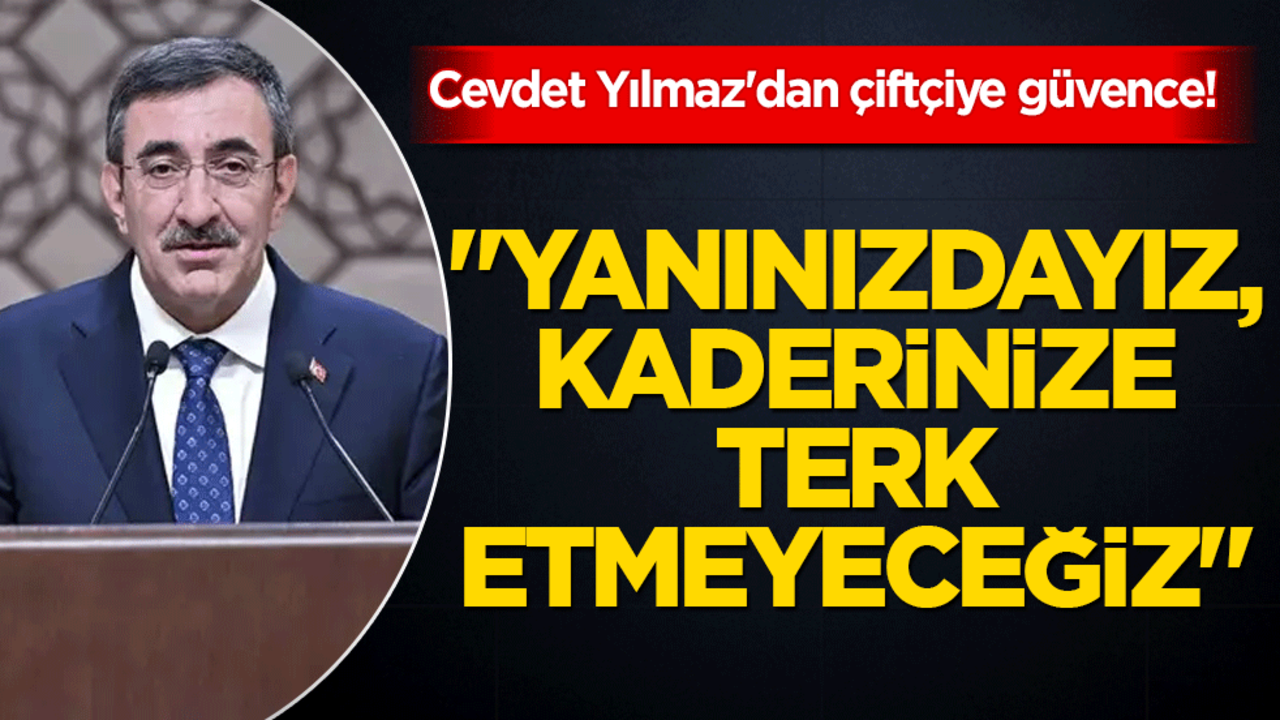 Cevdet Yılmaz'dan çiftçiye güvence! "Yanınızdayız, kaderinize terk etmeyeceğiz"