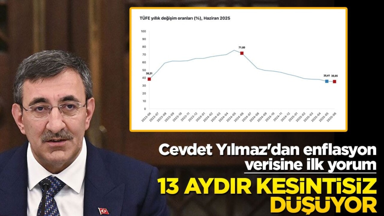 Cevdet Yılmaz'dan enflasyon verisine ilk yorum: 13 aydır kesintisiz düşüyor