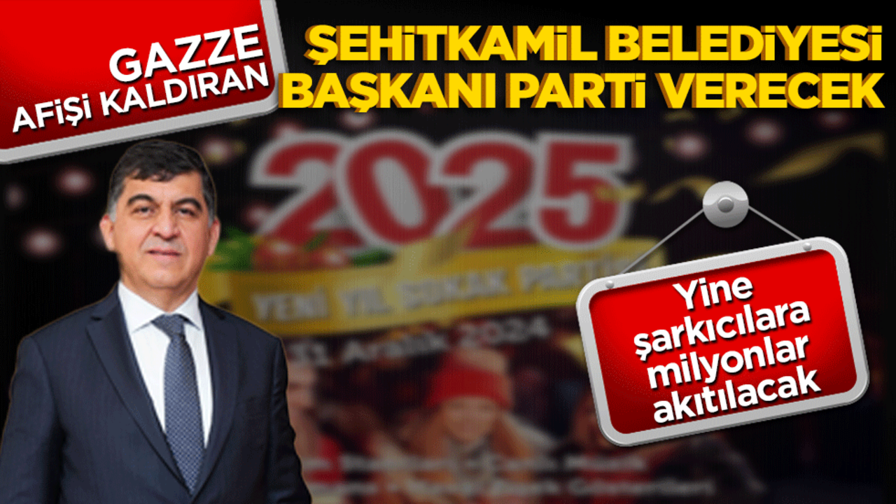CHP belediyesi şaşırtmıyor! Gazze afişi kaldıran başkan sokak partisi düzenliyor