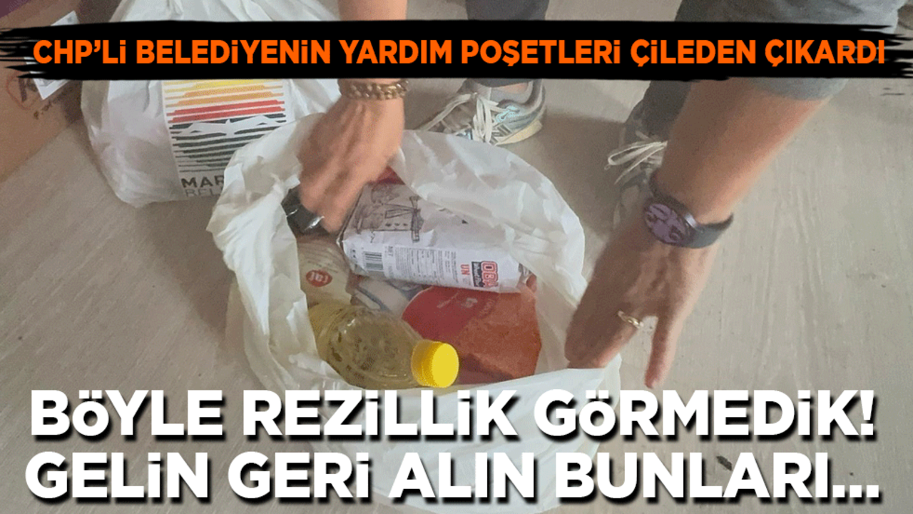 CHP’li belediyenin yardım poşetleri çileden çıkardı: Böyle rezillik görmedik! Gelin geri alın bunları…