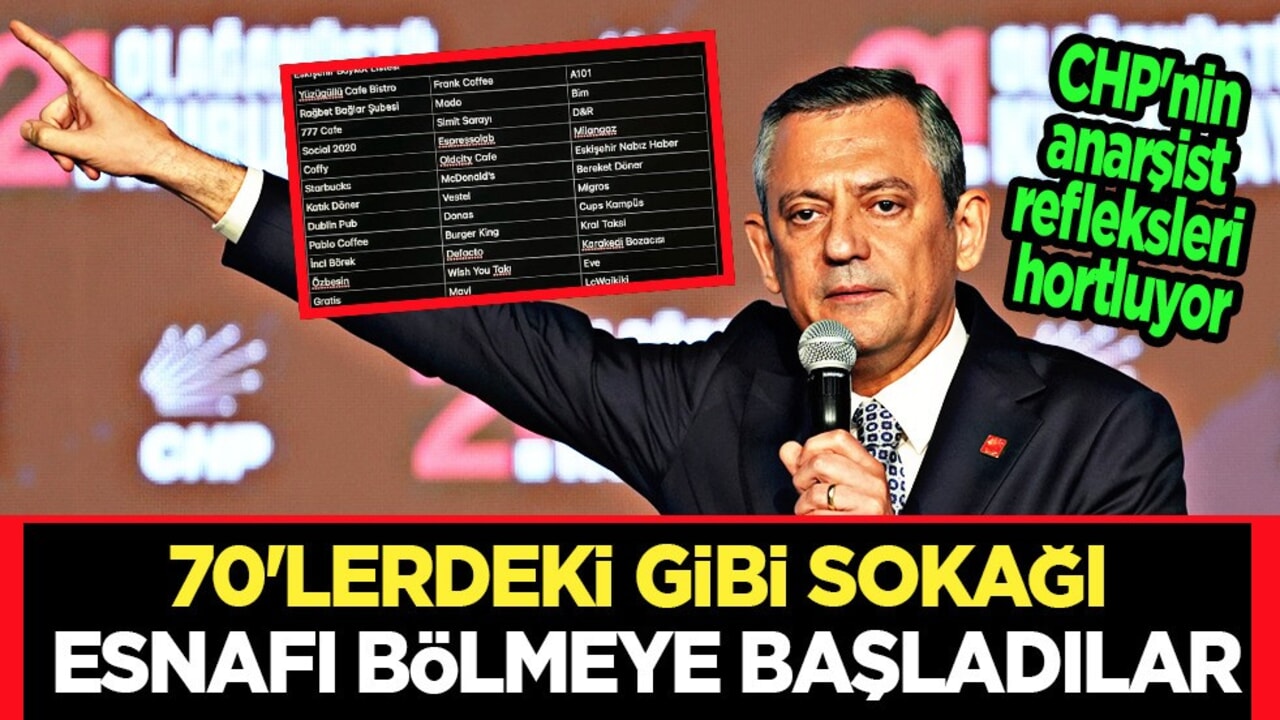 CHP'nin anarşist refleksleri hortluyor: 70'lerdeki gibi sokak ve esnafı bölmeye başladılar!