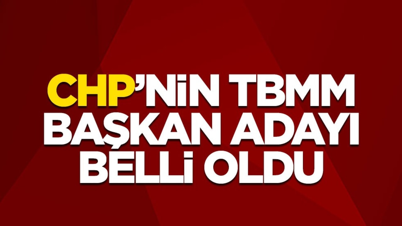 CHP'nin TBMM Başkan adayı belli oldu