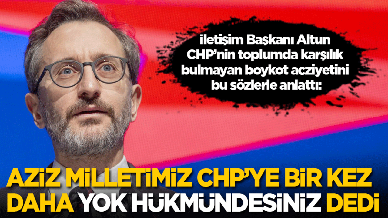 CHP'nin toplumda karşılık bulmayan boykot girişimini böyle anlattı: Aziz milletimiz bir kez daha bu organize kötülük şebekesine izin vermedi!