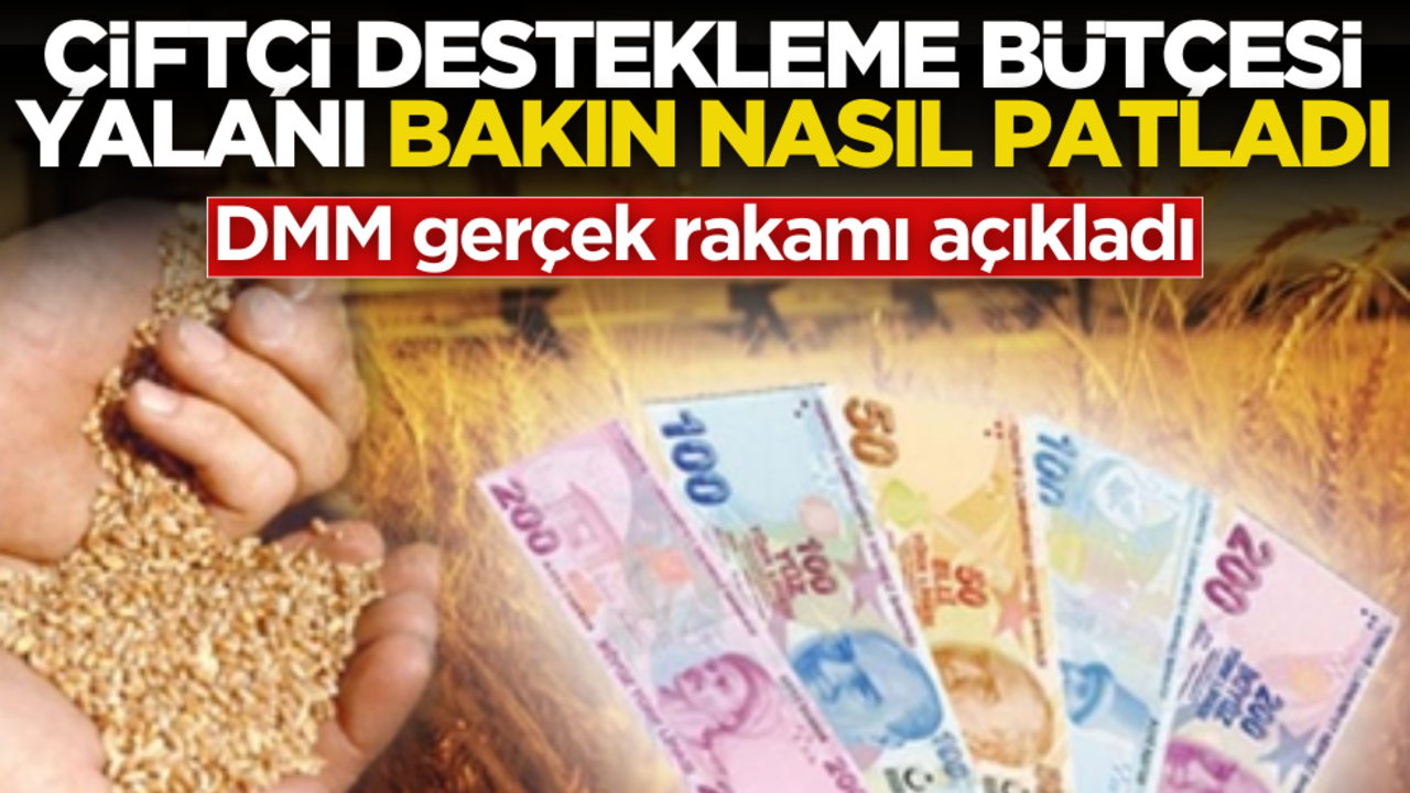 Çiftçi bütçesi yalanı bakın nasıl patladı! DMM gerçek rakamı açıkladı