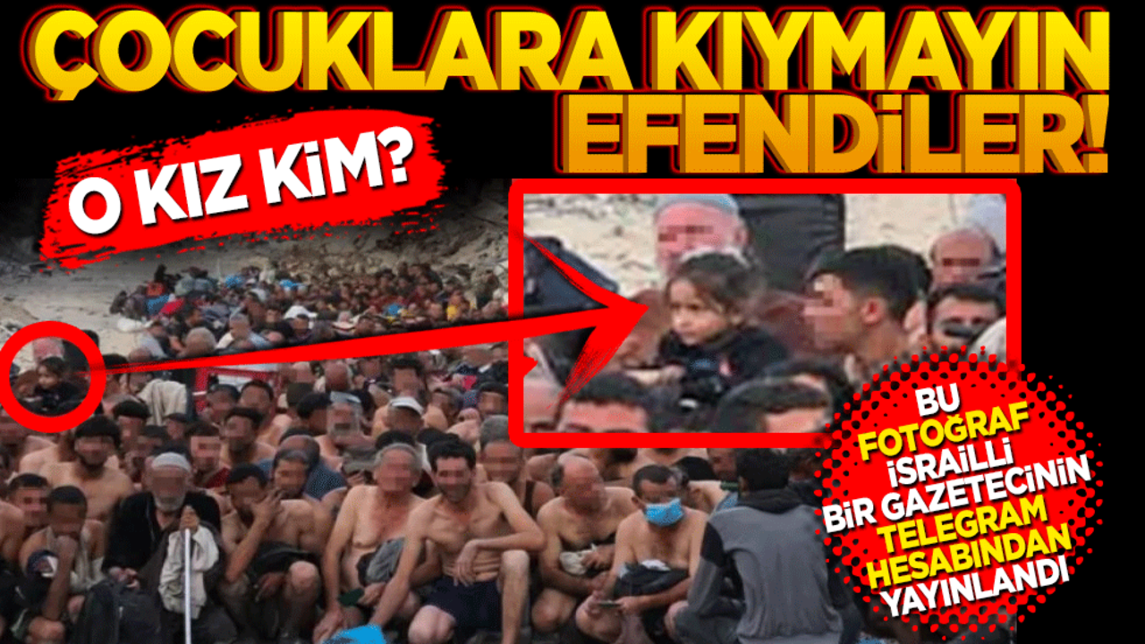Çocuklara kıymayın efendiler! Bu fotoğraf İsrailli bir gazetecinin telegram hesabından yayınlandı