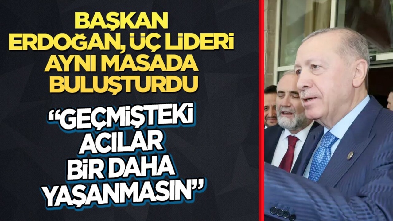 Cumhurbaşkanı Başkan Erdoğan, üç lideri aynı masada buluşturdu! Türkiye - Irak toplantısı