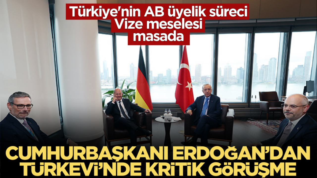 Cumhurbaşkanı Erdoğan, Almanya Başbakanı Olaf Scholz'u kabul etti