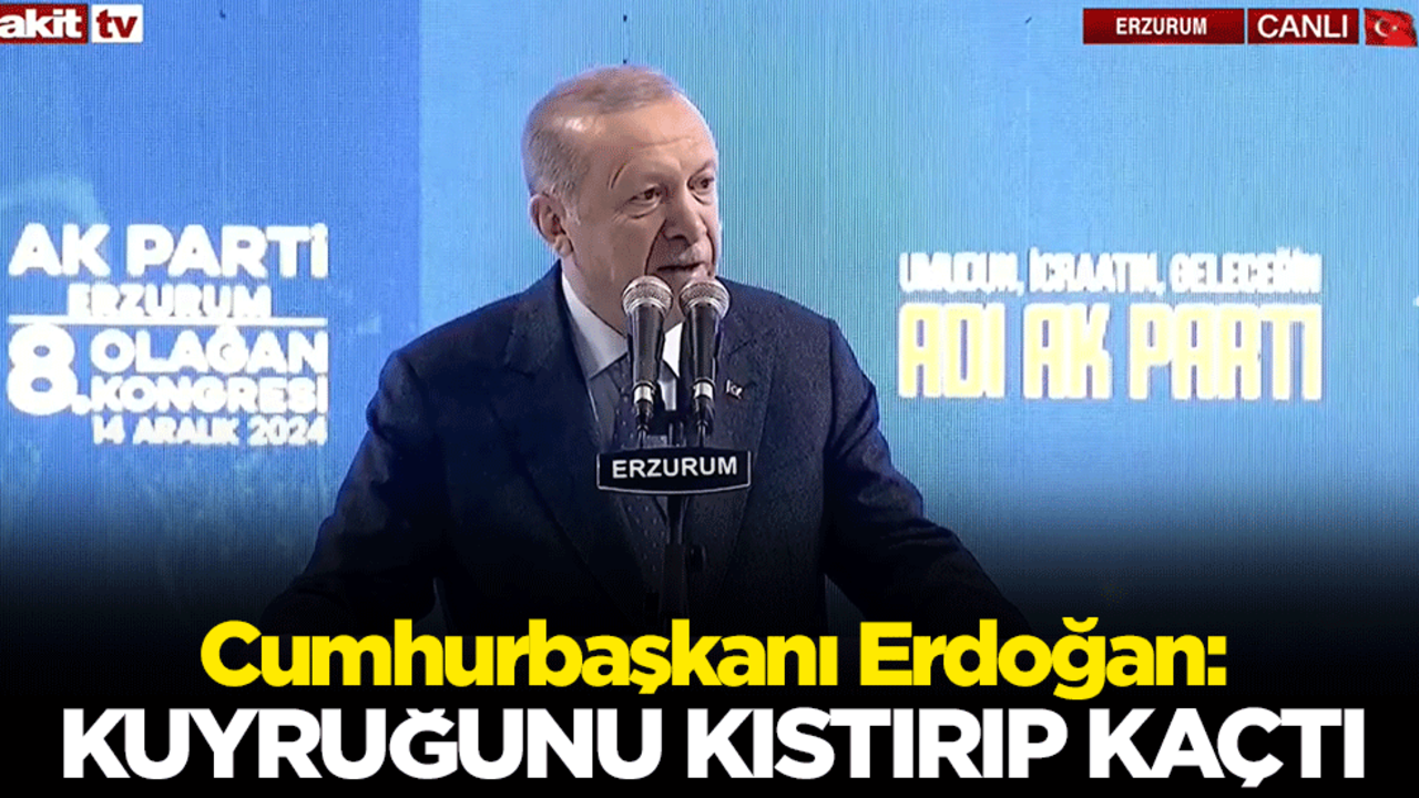Cumhurbaşkanı Erdoğan: Esad kuyruğunu kıstırıp bir gece içinde Şam'dan kaçtı