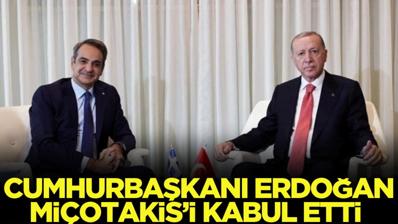 Cumhurbaşkanı Erdoğan Miçotakis’i kabul etti