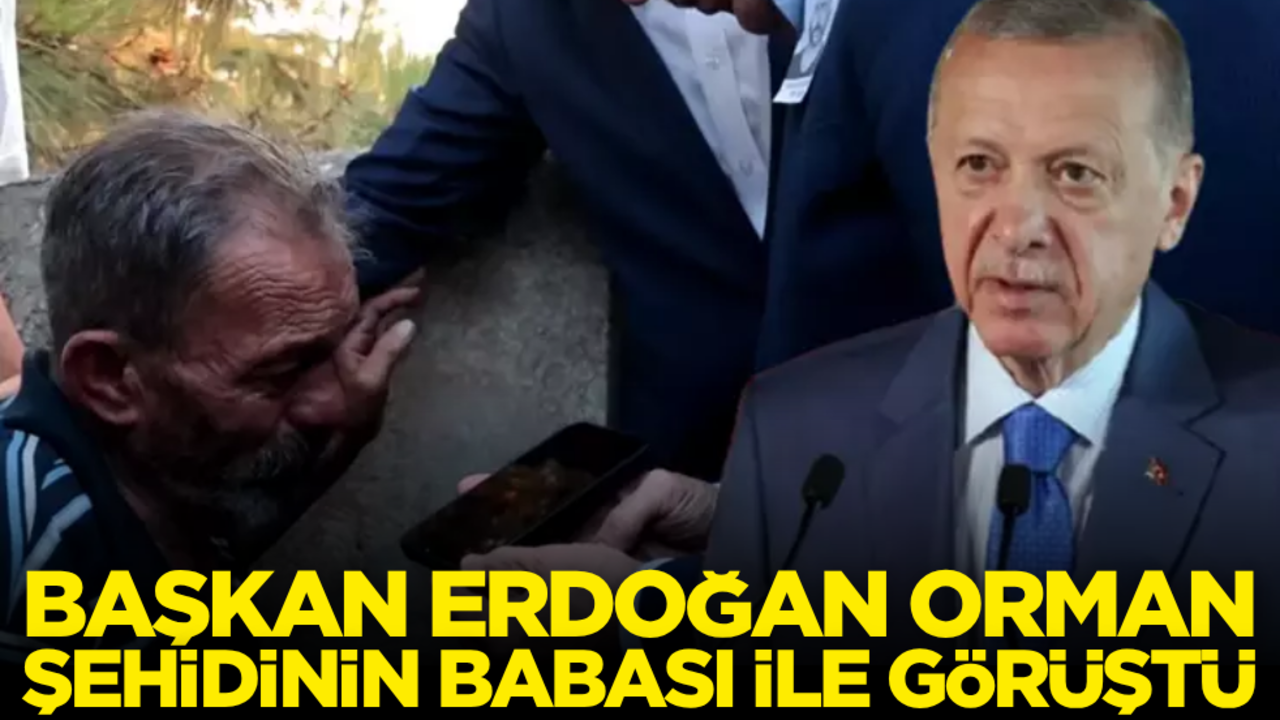 Cumhurbaşkanı Erdoğan, orman şehidinin babası ile görüştü