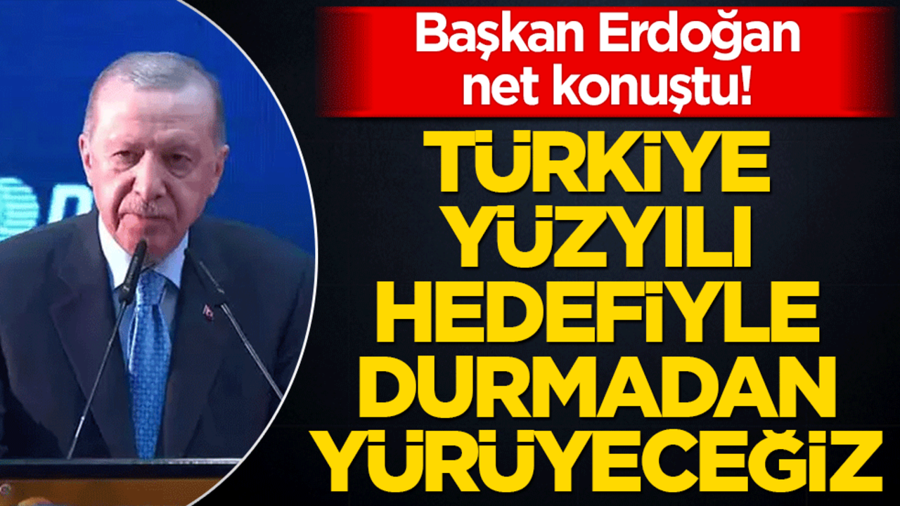Cumhurbaşkanı Erdoğan: Türkiye Yüzyılı hedefiyle durmadan yürüyeceğiz