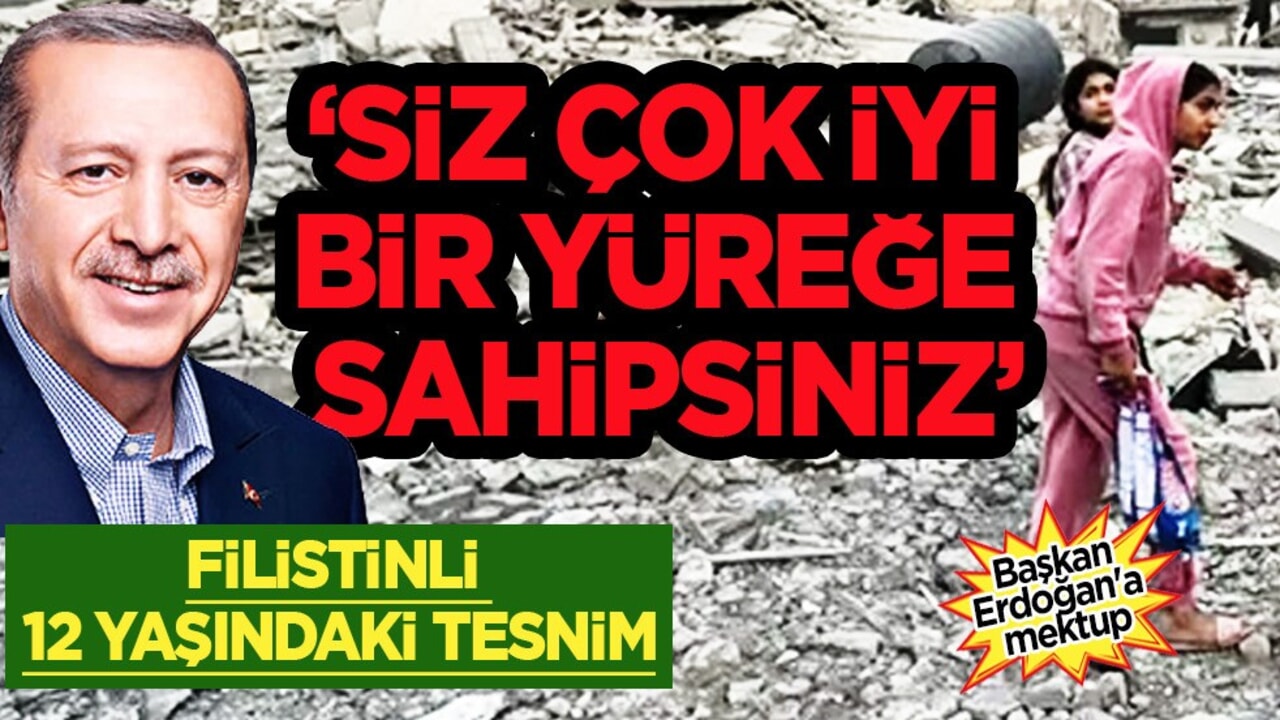 Filistinli çocuktan Cumhurbaşkanı Erdoğan'a mektup! 'Siz çok iyi bir yüreğe sahipsiniz'
