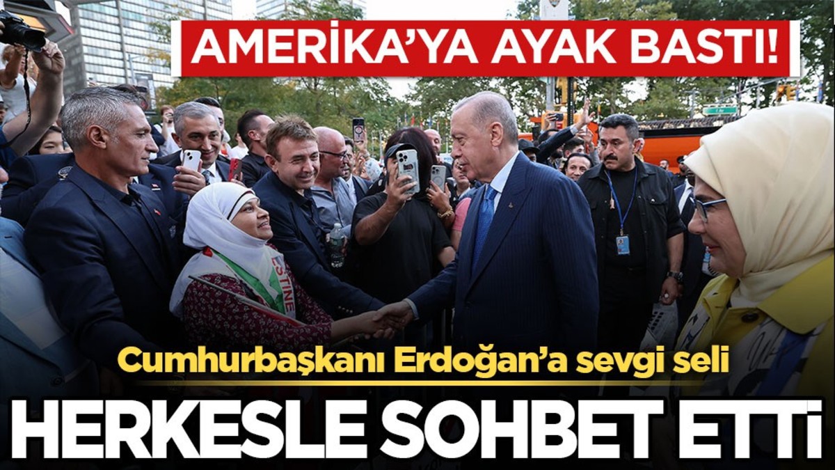 Cumhurbaşkanı Erdoğan'a sevgi seli! Herkesle sohbet etti