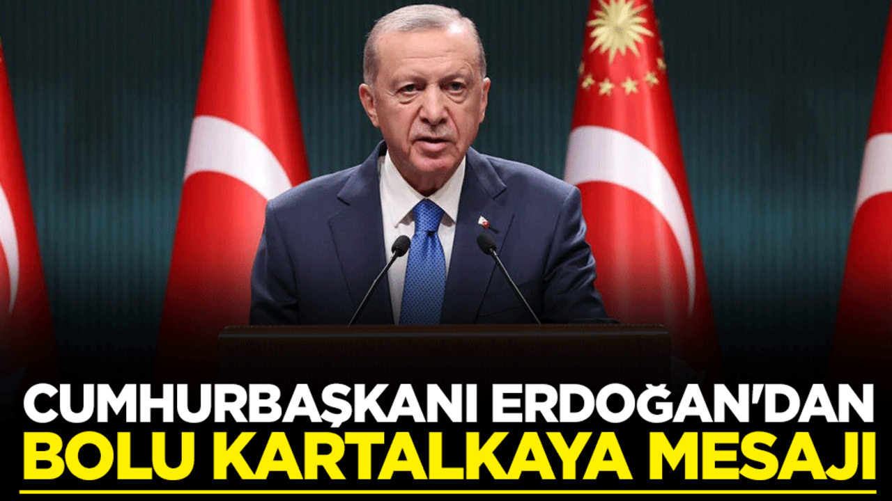 Cumhurbaşkanı Erdoğan'dan Bolu Kartalkaya mesajı