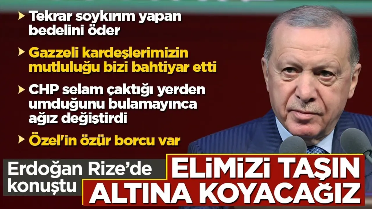 Cumhurbaşkanı Erdoğan'dan Gazze açıklaması: Elimizi taşın altına koyacağız