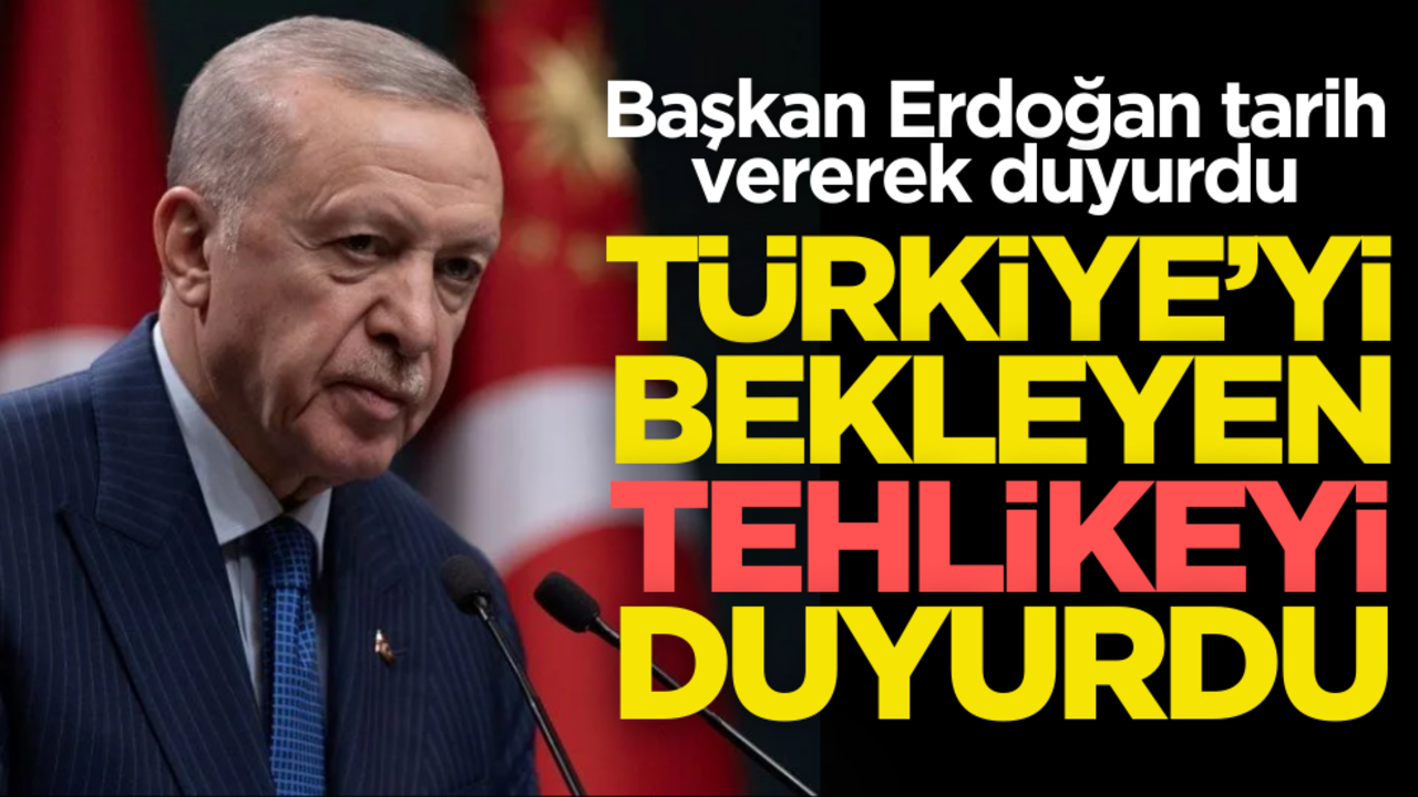 Cumhurbaşkanı Erdoğan, Türkiye'yi bekleyen tehlikeyi açıkladı