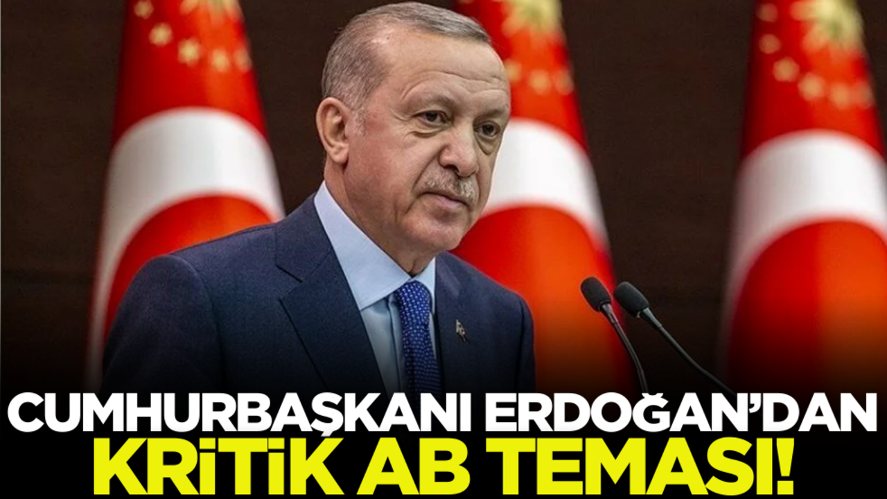 Cumhurbaşkanı Erdoğan’dan kritik AB teması!