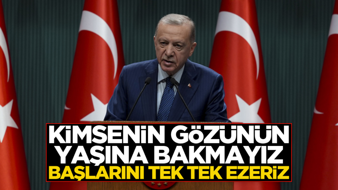 Cumhurbaşkanı Erdoğan'dan sert uyarı: 'Kimsenin gözünün yaşına bakmayız'