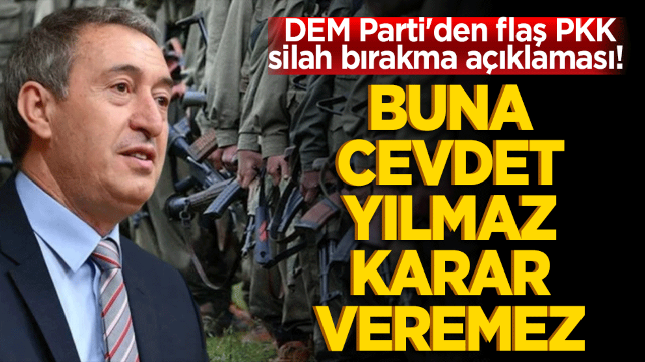 DEM Parti'den flaş PKK silah bırakma açıklaması! "Buna Cevdet Yılmaz karar veremez"