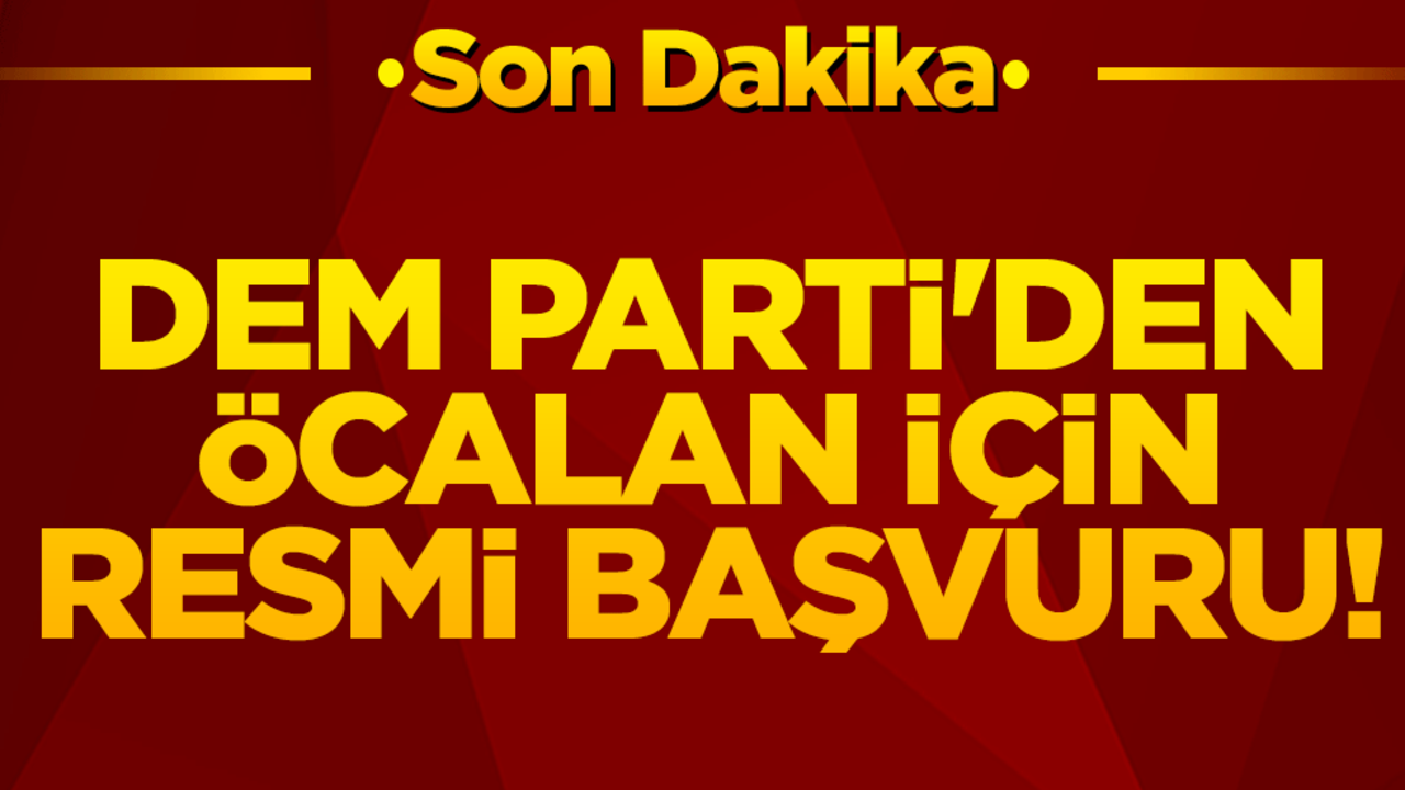 DEM Parti'den Öcalan için resmi başvuru!