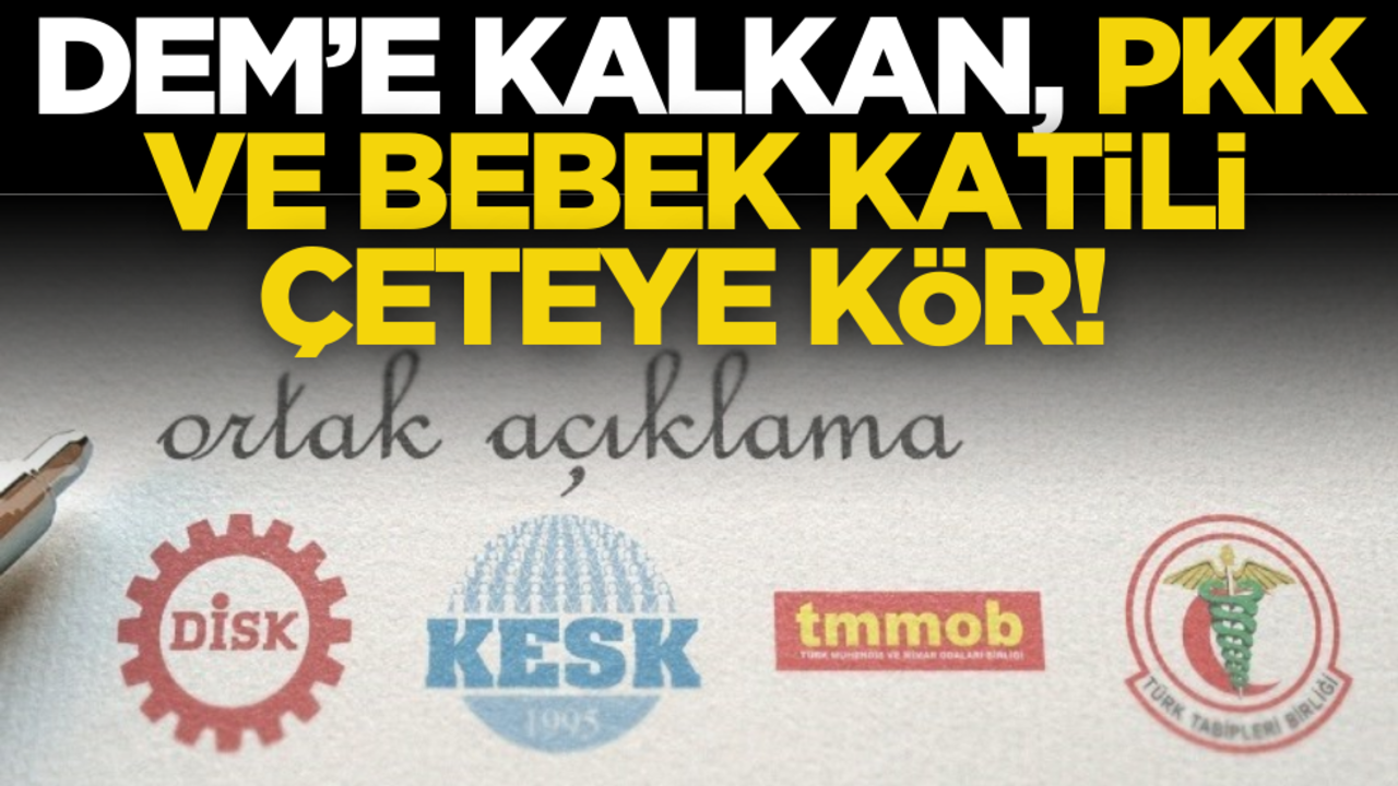 DEM’e kalkan, PKK ve bebek katili çeteye kör!