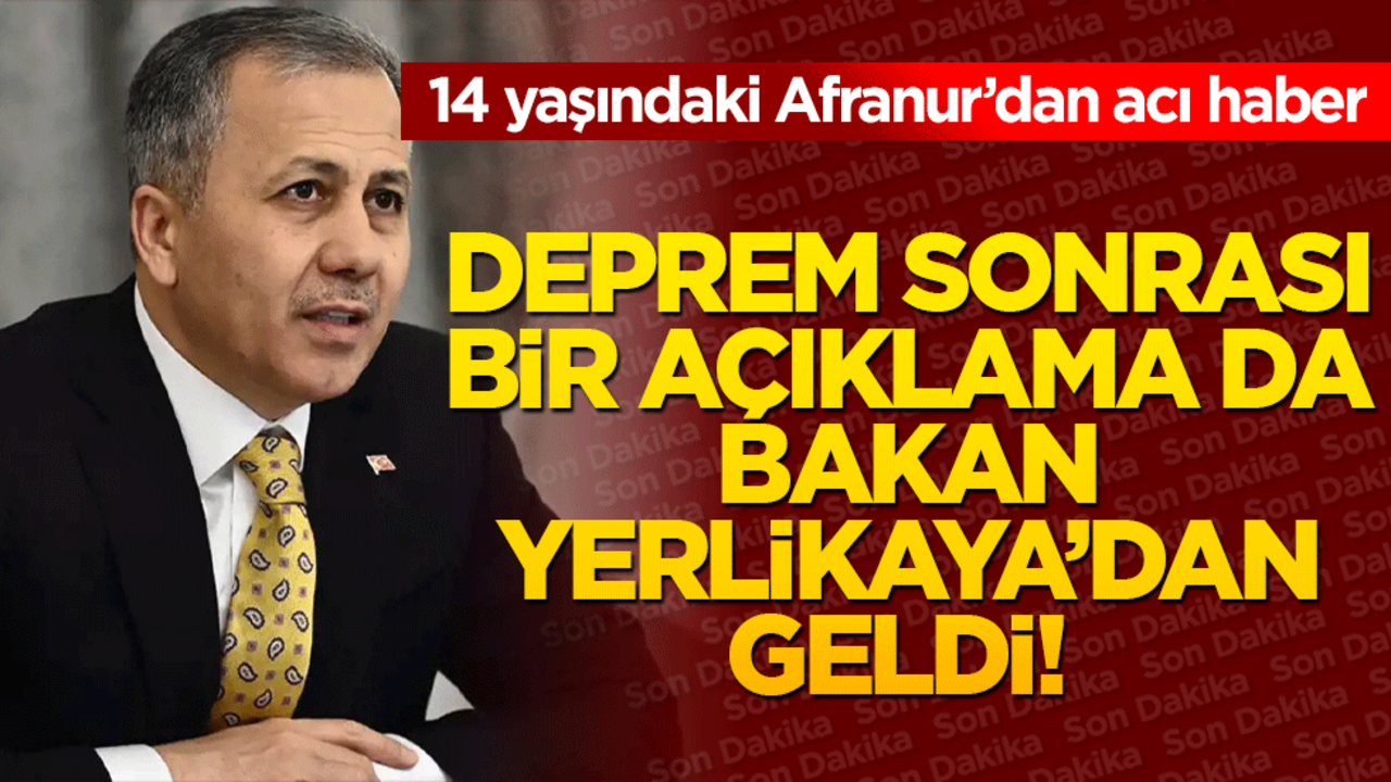 Deprem sonrası bir açıklama da Bakan Yerlikaya’dan geldi! Muğla'daki depremde acı haber