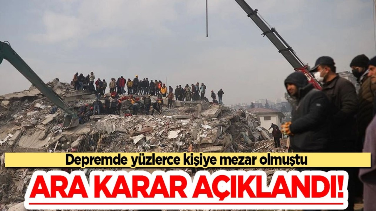Depremde yüzlerce kişi öldü! Acılar taze: Palmiye Sitesi davasında ara karar verildi!