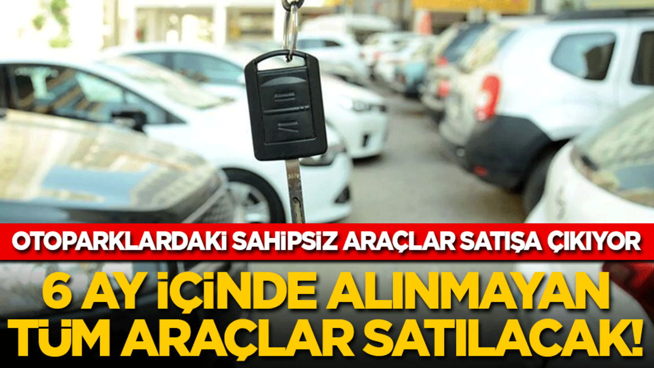 Devlet otoparklardaki sahipsiz araçları satışa çıkarıyor! 6 ay içinde alınmayan tüm araçlar satılacak!