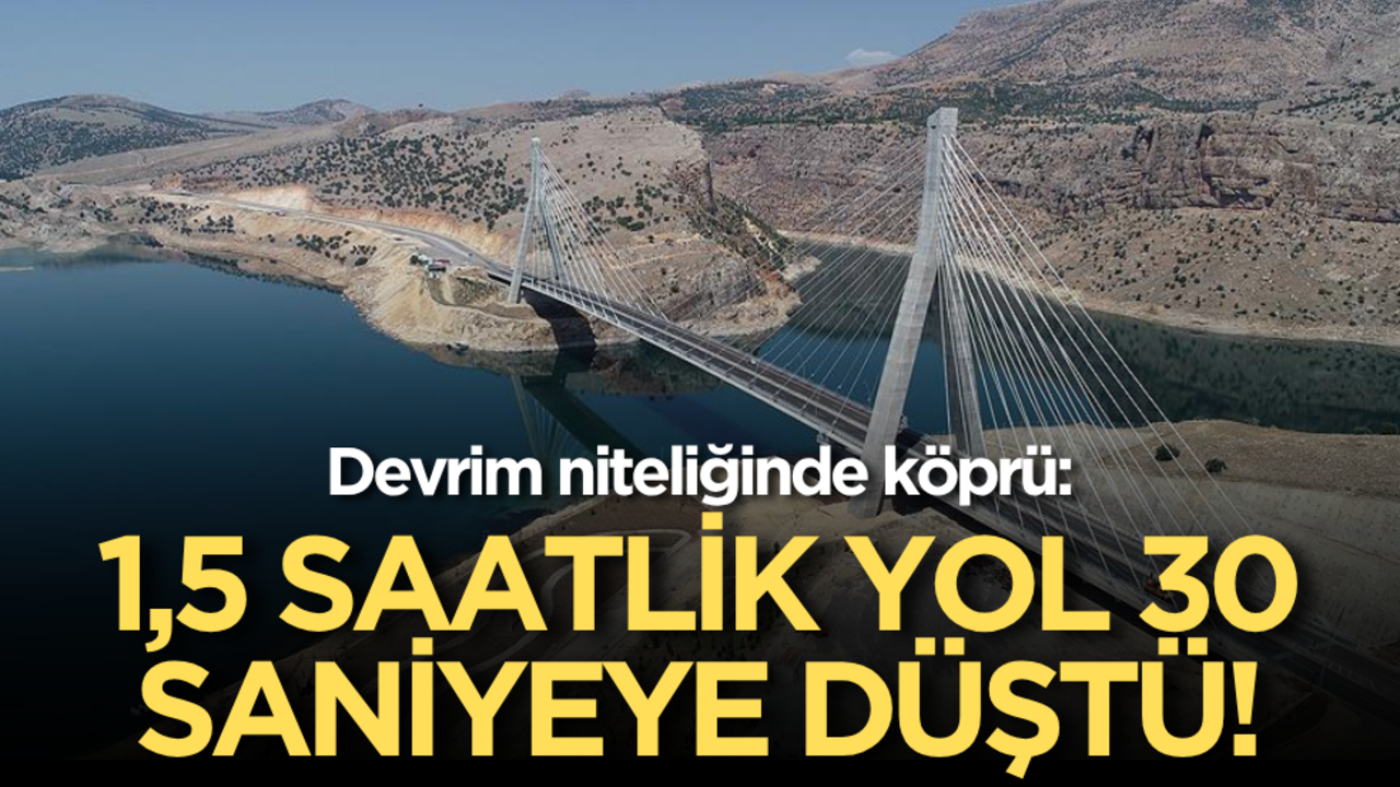 Devrim niteliğinde köprü: 1,5 saatlik yol 30 saniyeye düştü!