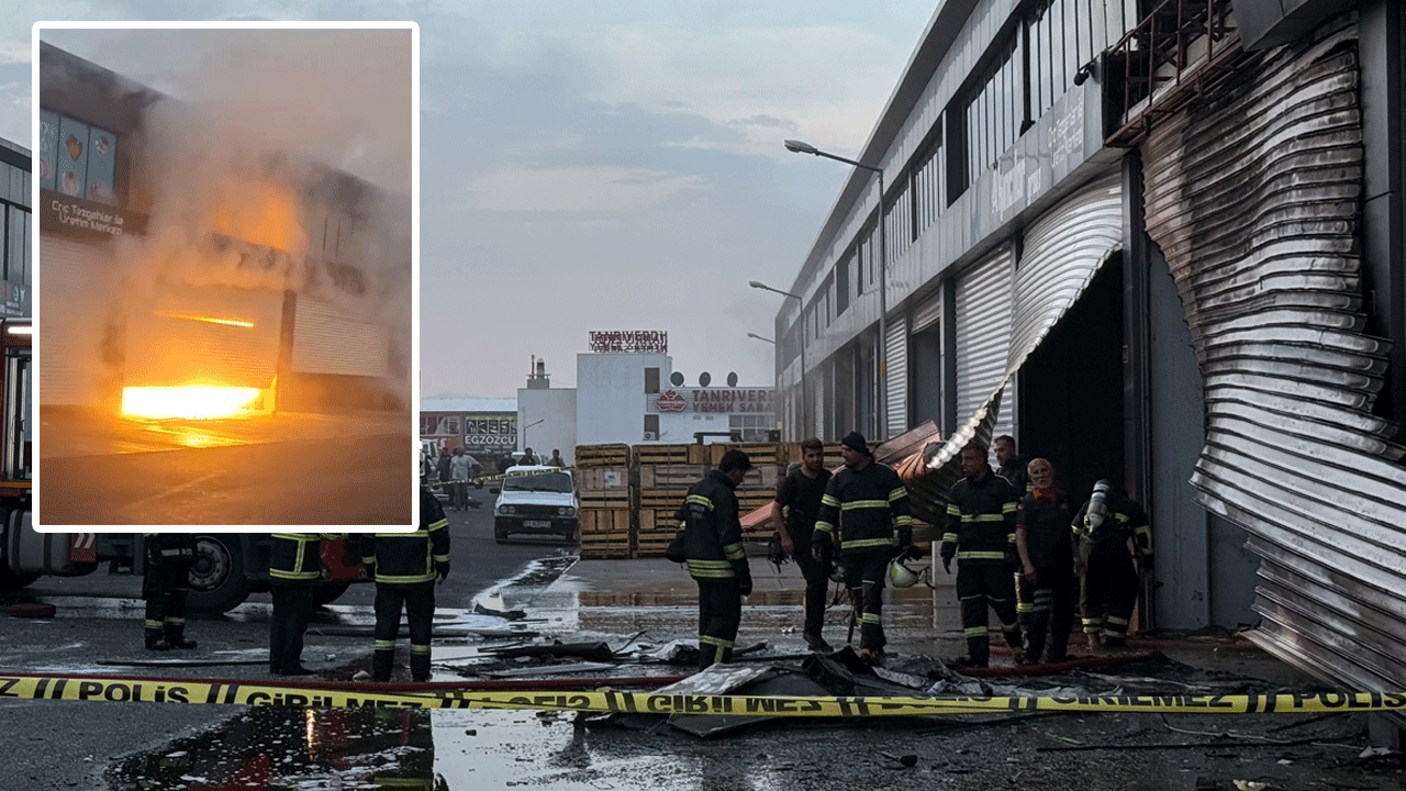 Diyarbakır’da bir kıvılcım 4 dükkanı yaktı