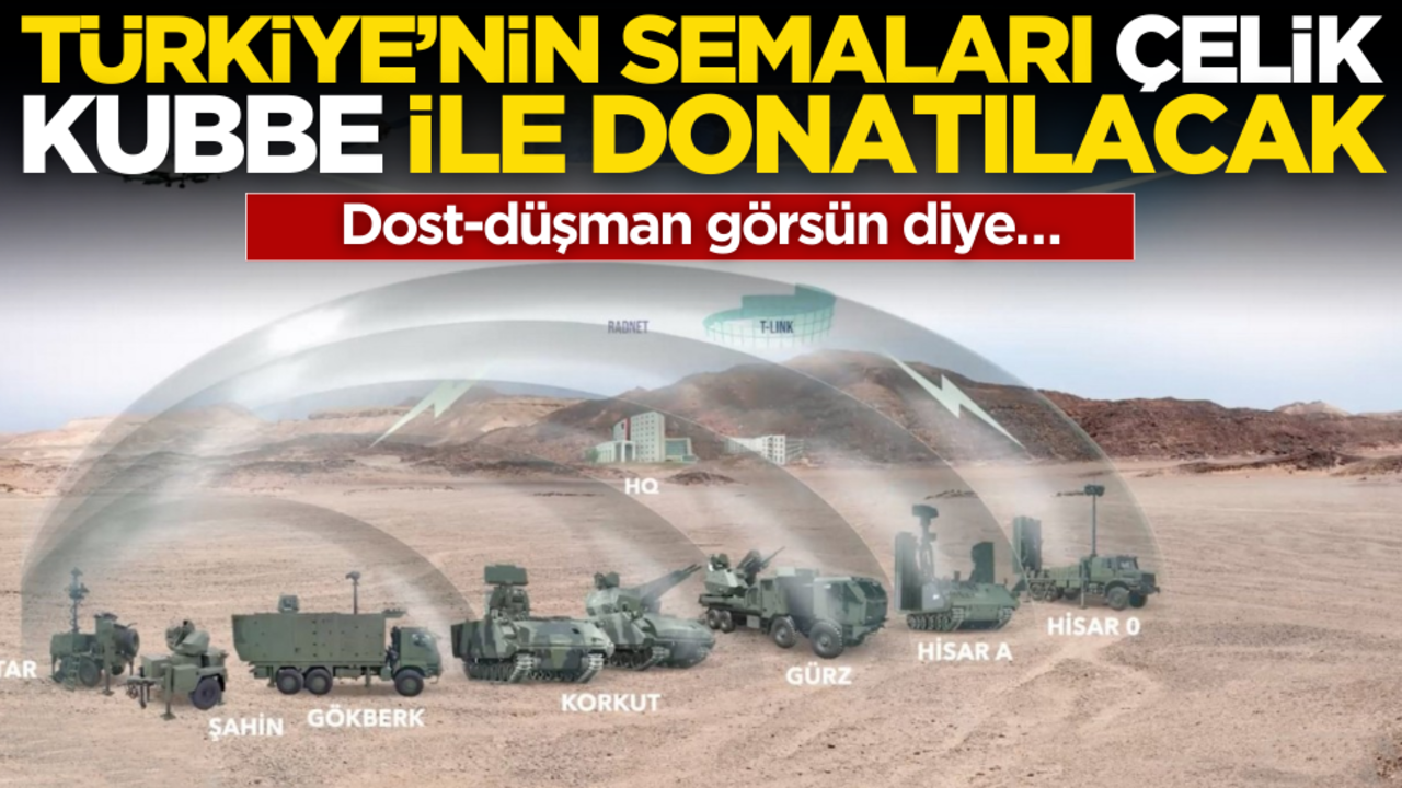 Dost-düşman görsün diye… Türkiye’nin semaları Çelik Kubbe ile donatılacak!
