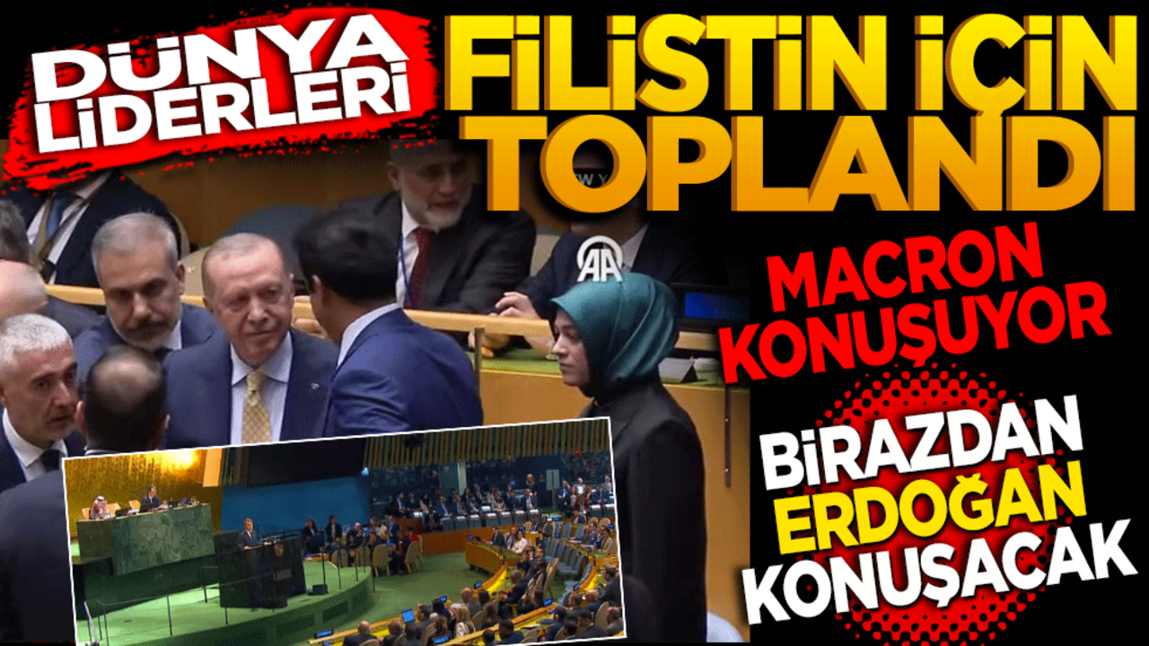 Dünya liderleri Filistin için toplandı! Erdoğan birazdan konuşacak